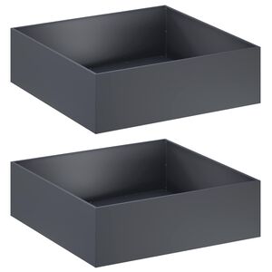 vidaXL Kerti cser&eacute;p 2 db Antracitsz&uuml;rke 80 x 80 x 30 cm