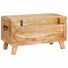 vidaXL T&aacute;rol&oacute; Doboz t&aacute;rol&oacute;val z&aacute;rral 70 x 35 x 40 cm t&ouml;m&ouml;r mang&oacute;fa