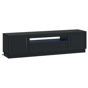 vidaXL LED TV szekr&eacute;ny Fekete Szerelt Fa