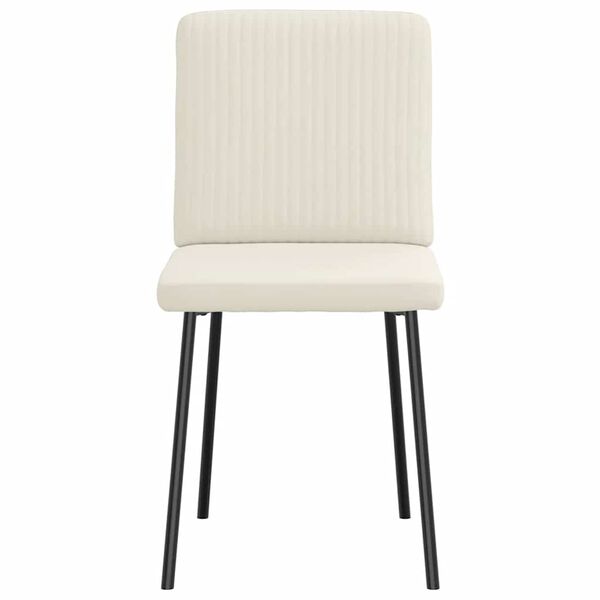 vidaXL 2 db krémszínű bársony étkezőszék