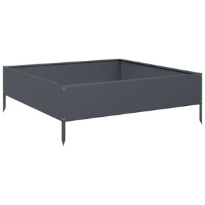 vidaXL antracitsz&uuml;rke ac&eacute;l kerti magas&aacute;gy&aacute;s 100 x 100 x 33,5 cm