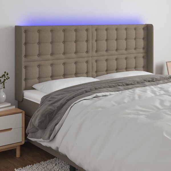 vidaXL t&oacute;psz&iacute;nű sz&ouml;vet LED-es fejt&aacute;mla 203x16x118/128 cm
