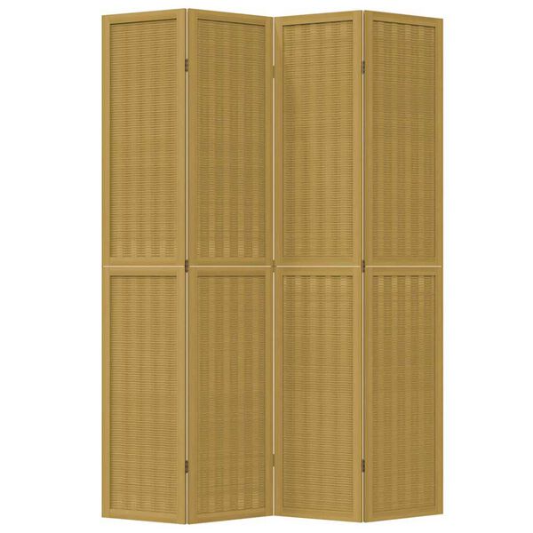 vidaXL 4 paneles barna t&ouml;m&ouml;r cs&aacute;sz&aacute;rfa t&eacute;relv&aacute;laszt&oacute;