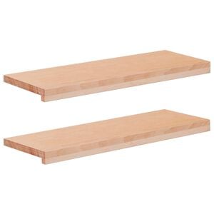 vidaXL L&eacute;pcsőszőnyegek 2 db 80 x 30 x 2 cm Term&eacute;szetes T&ouml;m&ouml;r b&uuml;kkfa