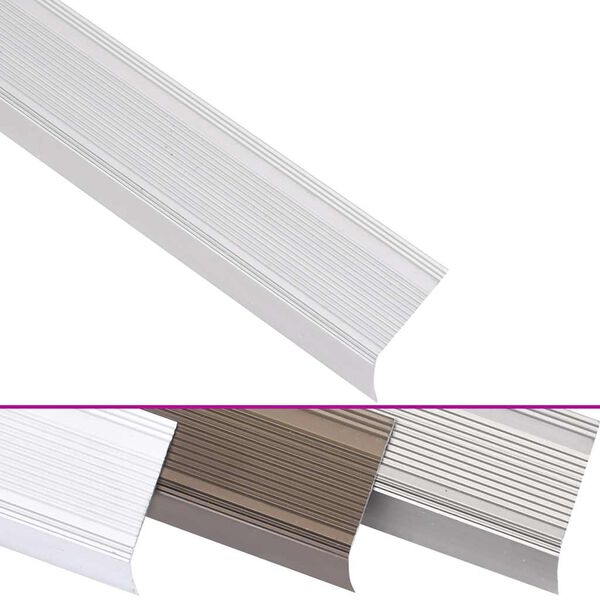 vidaXL 5 db ez&uuml;stsz&iacute;nű L-alak&uacute; alum&iacute;nium l&eacute;pcső&eacute;lv&eacute;dő 90 cm