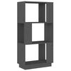 vidaXL sz&uuml;rke t&ouml;m&ouml;r fenyőfa k&ouml;nyvszekr&eacute;ny/t&eacute;relv&aacute;laszt&oacute; 51x25x101 cm