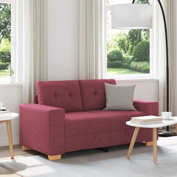 vidaXL borv&ouml;r&ouml;s sz&ouml;vet loveseat kanap&eacute; 160x77x82 cm