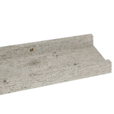 vidaXL 4 db betonszürke fali polc 60 x 9 x 3 cm