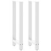 vidaXL 2 db feh&eacute;r b&aacute;rasztal l&aacute;b 50 x (100-101) cm ac&eacute;l
