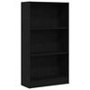 vidaXL fekete t&ouml;lgy szerelt fa k&ouml;nyvespolc 60x24x109 cm