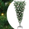 vidaXL Felfel&eacute; &aacute;ll&oacute; műfenyő, vil&aacute;g&iacute;t&aacute;ssal, g&ouml;mb&ouml;kkel Z&ouml;ld 120 cm PVC