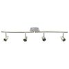 vidaXL Mennyezeti spotl&aacute;mpa f&eacute;nysz&oacute;r&oacute;kkal Nikkel 61 x 10 x 12,5 cm F&eacute;m