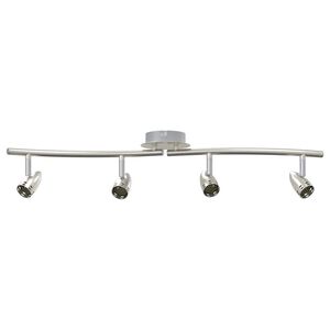 vidaXL Mennyezeti spotl&aacute;mpa f&eacute;nysz&oacute;r&oacute;kkal Nikkel 61 x 10 x 12,5 cm F&eacute;m