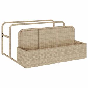 vidaXL b&eacute;zs polyrattan medence melletti &uacute;sz&oacute;t&aacute;rol&oacute; 110x100x57 cm