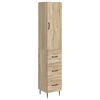 vidaXL Szekr&eacute;ny szett 2 pcs Sonoma T&ouml;lgy 33 x 34,5 x 90 cm Szerelt Fa