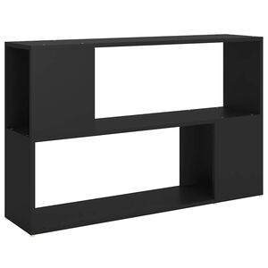 vidaXL fekete szerelt fa k&ouml;nyvszekr&eacute;ny 100 x 24 x 63 cm