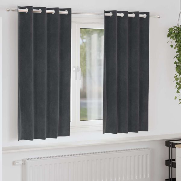 vidaXL S&ouml;t&eacute;t&iacute;tő f&uuml;gg&ouml;ny&ouml;k 2 pcs Vil&aacute;gossz&uuml;rke 140 x 175 cm B&aacute;rsony