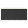 vidaXL fekete polyrattan kerti pad párnával 110x40x44 cm