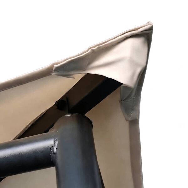 vidaXL b&eacute;zs kerti ac&eacute;l pavilon v&aacute;szons&aacute;torral 4 x 4 m