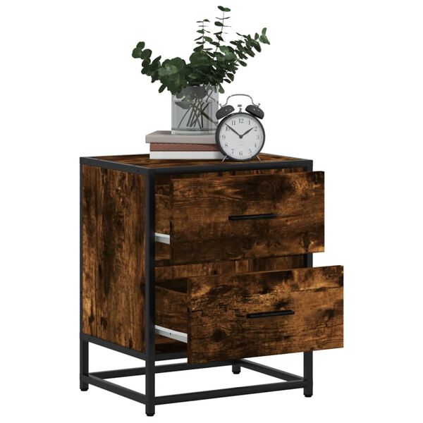 vidaXL f&uuml;st&ouml;s t&ouml;lgy sz&iacute;nű szerelt fa &eacute;jjeliszekr&eacute;ny 40 x 31 x 50 cm