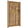 vidaXL Corten ac&eacute;l, bambusz mint&aacute;s kerti kapu 100x200 cm
