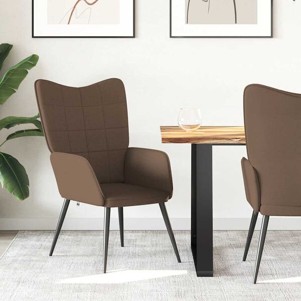 vidaXL barna sz&ouml;vet pihenőfotel