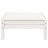 vidaXL 3 személyes fehér tömör fenyőfa kerti kanapé lábtartóval