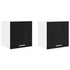 vidaXL F&uuml;ggő szekr&eacute;ny 2 pcs Fekete t&ouml;lgy &eacute;s feh&eacute;r 40 x 31 x 40 cm