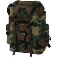 vidaXL katona stílusú hátizsák 65 L kamuflázs mintás