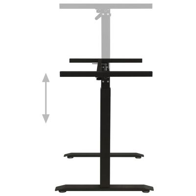vidaXL fekete kézzel állítható magasságú állóasztalváz hajtókarral