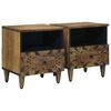 vidaXL &Aacute;gyt&aacute;rol&oacute; szekr&eacute;ny 2 pcs Barna 40 x 33 x 46 cm T&ouml;m&ouml;r Mang&oacute;f&aacute;t