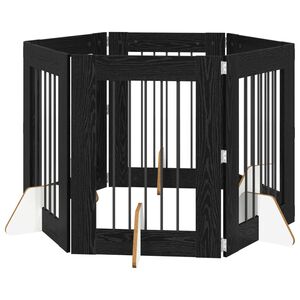vidaXL Kutyaker&iacute;t&eacute;s &aacute;llv&aacute;nyokkal 6 pcs Fekete T&ouml;lgy 60 x 80 cm
