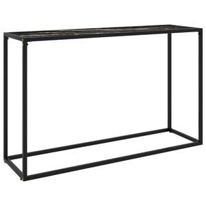 vidaXL fekete edzett &uuml;veg t&aacute;lal&oacute;asztal 120 x 35 x 75 cm