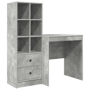 vidaXL Asztal Beton Sz&uuml;rke 115,5 x 50 x 127 cm 2 db