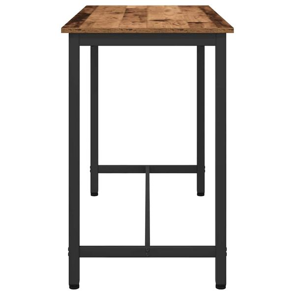 vidaXL asztal &Ouml;reg fa 100 x 50 x 76,5 cm Műszaki fa &eacute;s ac&eacute;l