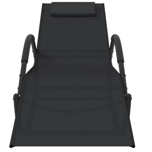 vidaXL fekete ac&eacute;l &eacute;s textil&eacute;n hint&aacute;z&oacute; napoz&oacute;&aacute;gy