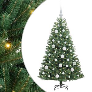 vidaXL Műanyag Hajtogat&oacute;s Kar&aacute;csonyfa Z&ouml;ld 120 cm PVC &eacute;s f&eacute;m