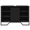 vidaXL fekete szerelt fa fürdőszobai mosdószekrény 91 x 35 x 60 cm