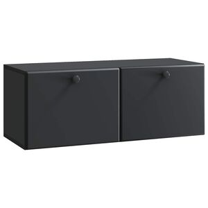 vidaXL Fali TV szekr&eacute;ny 78,5 x 31 x 30 cm Fekete Szerelt Fa