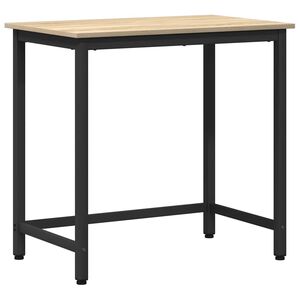 vidaXL asztal Sonoma t&ouml;lgy 100 x 50 x 76,5 cm Műszaki fa &eacute;s ac&eacute;l