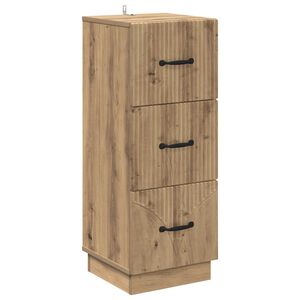 vidaXL Fi&oacute;kos szekr&eacute;ny 33 x 34,5 x 87 cm Szerelt Fa K&eacute;zműves T&ouml;lgy