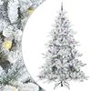 vidaXL Műanyag Hajtogat&oacute;s Kar&aacute;csonyfa Feh&eacute;r 240 cm PVC &eacute;s Ac&eacute;l