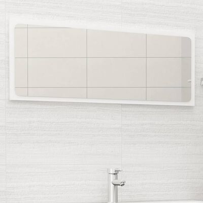vidaXL fehér forgácslap fürdőszobai tükör 100 x 1,5 x 37 cm