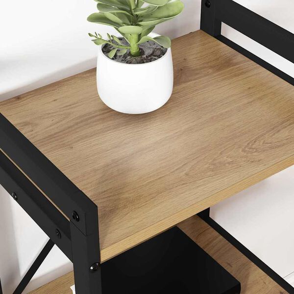 vidaXL K&ouml;nyvespolc Artisan t&ouml;lgy 40 x 30 x 50 cm Faanyag