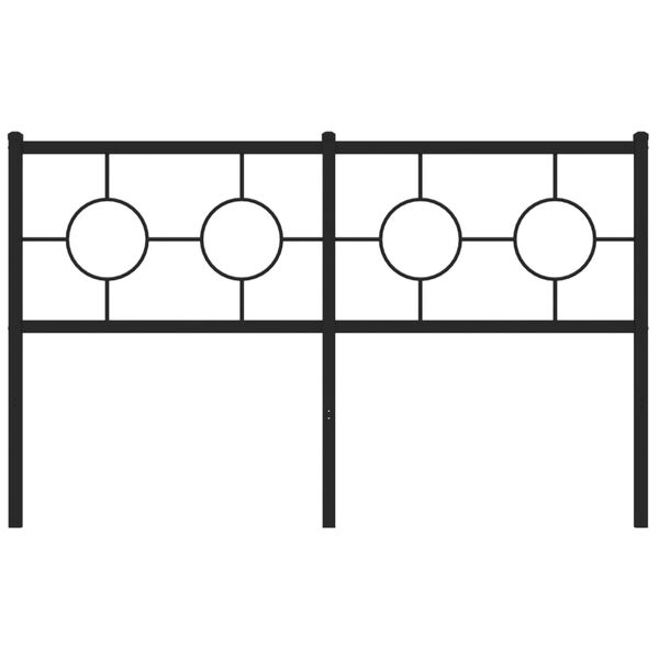 vidaXL fekete f&eacute;m csere fejt&aacute;mla 140 cm