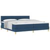 vidaXL Boxspring ágy matraccal matracmal Kék 200 x 200 cm szövet