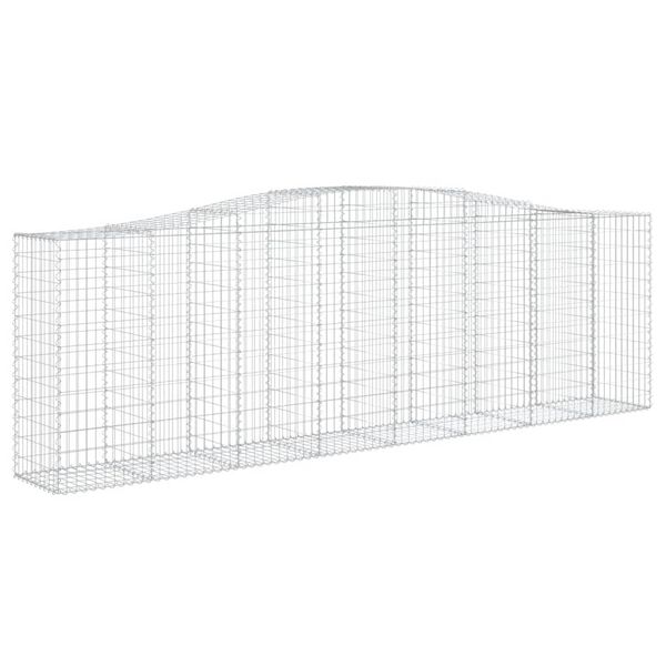 vidaXL 20 db íves horganyzott vas gabion kosár 400x50x120/140 cm