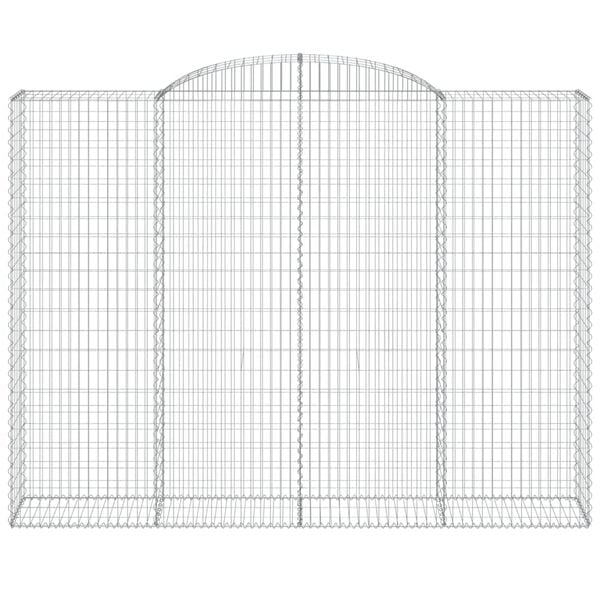 vidaXL 4 db íves horganyzott vas gabion kosár 300x50x220/240 cm