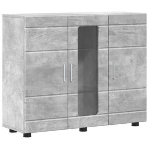 vidaXL F&aacute;b&oacute;l K&eacute;sz&uuml;lt Szekr&eacute;ny Beton Sz&uuml;rke 88,5 x 30,5 x 73 cm Faanyag
