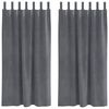 vidaXL S&ouml;t&eacute;t&iacute;tő f&uuml;gg&ouml;ny&ouml;k 2 db Vil&aacute;gossz&uuml;rke 140 x 175 cm B&aacute;rsony